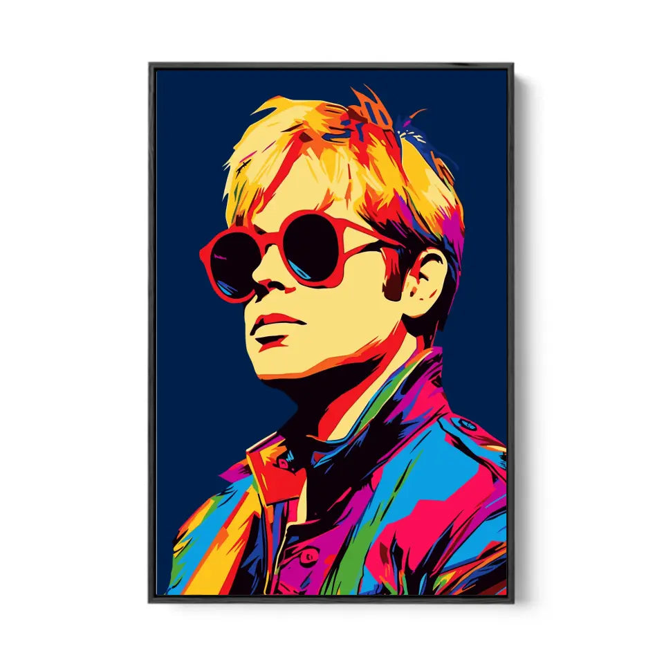 Colorful pop art of Elton John