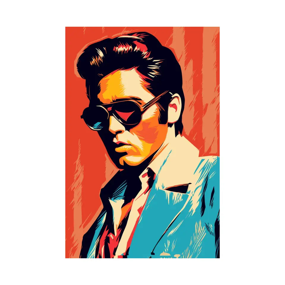 Colorful pop art of Elvis Presley II