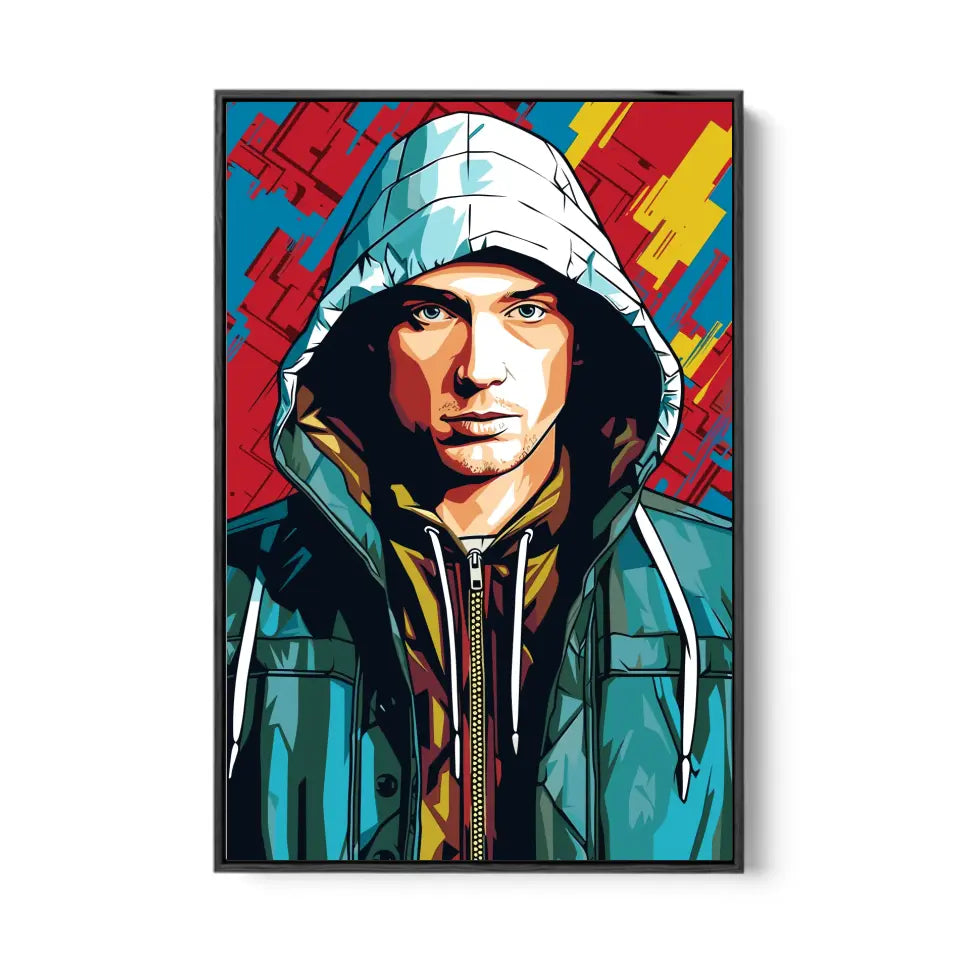 Colorful pop art of Eminem