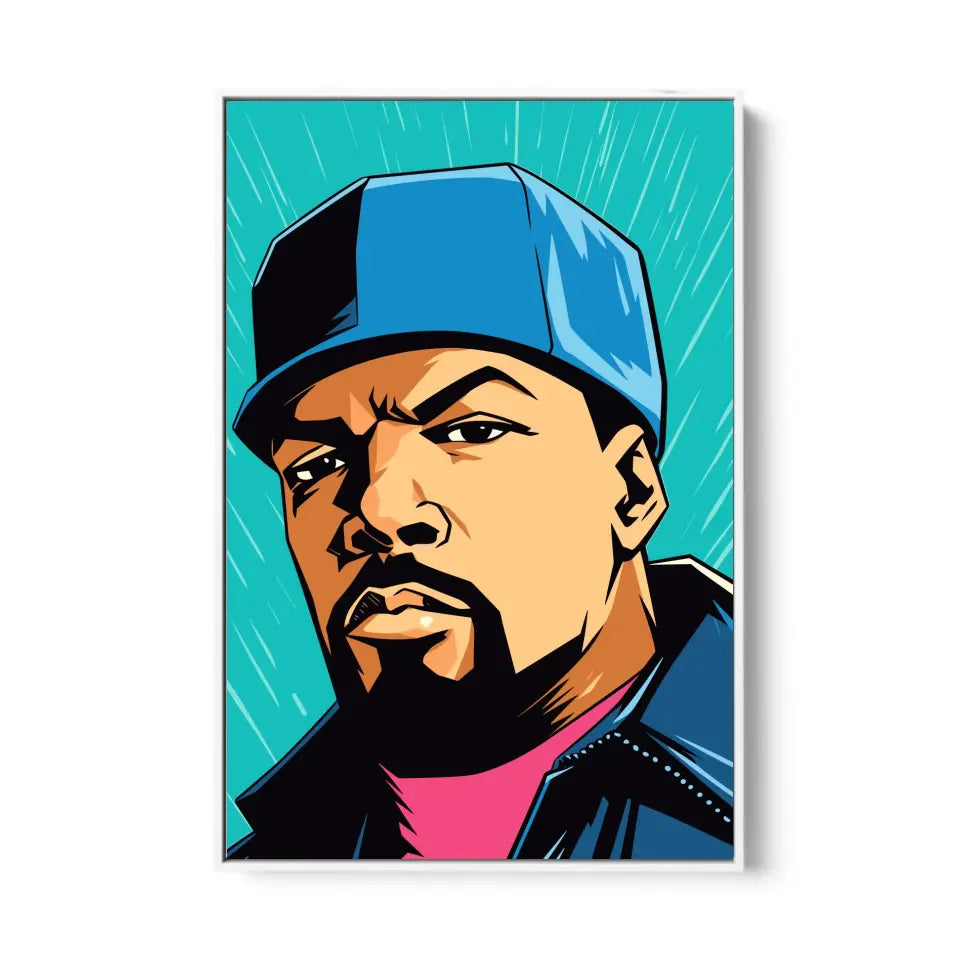 Colorful pop art of Ice Cube