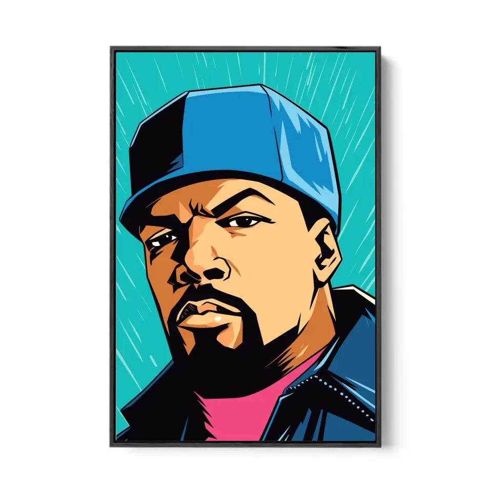 Colorful pop art of Ice Cube