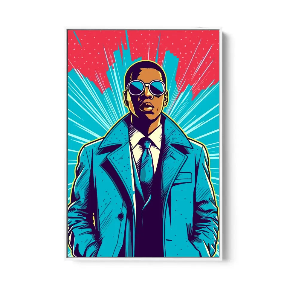 Colorful pop art of Jay-Z