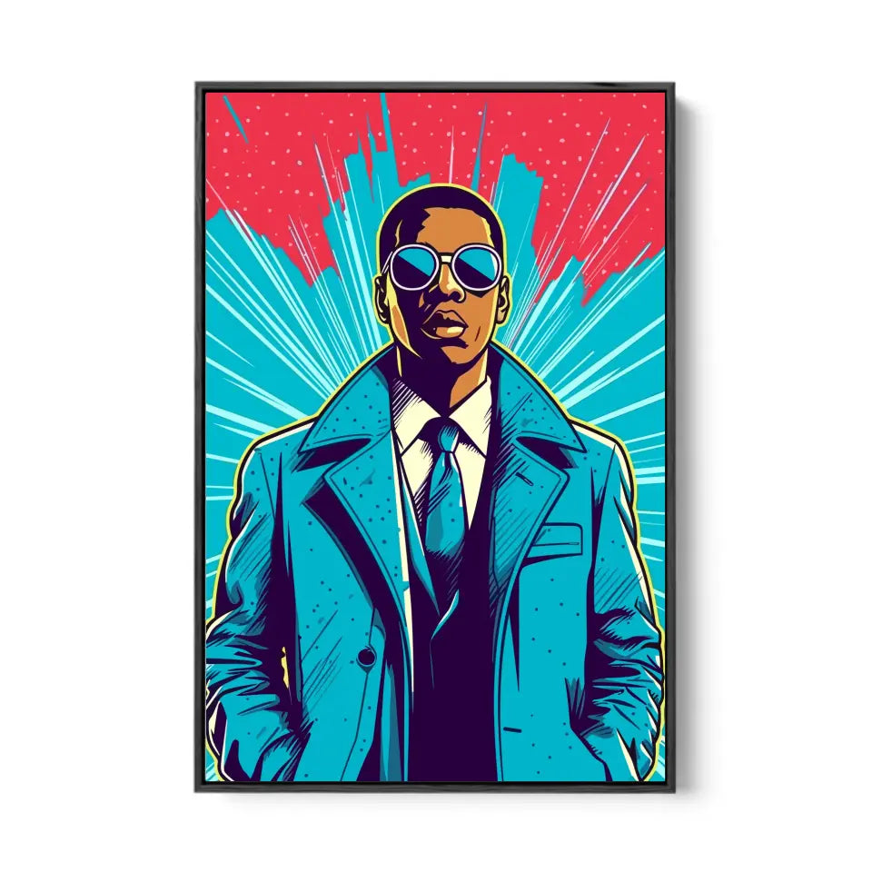 Colorful pop art of Jay-Z