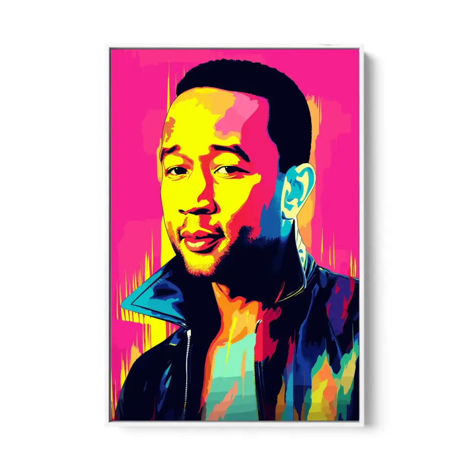 Colorful pop art of John Legend