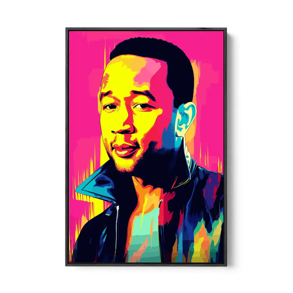 Colorful pop art of John Legend