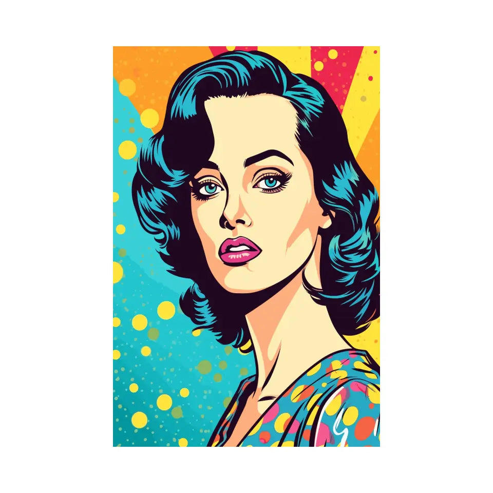 Colorful pop art of Katy Perry