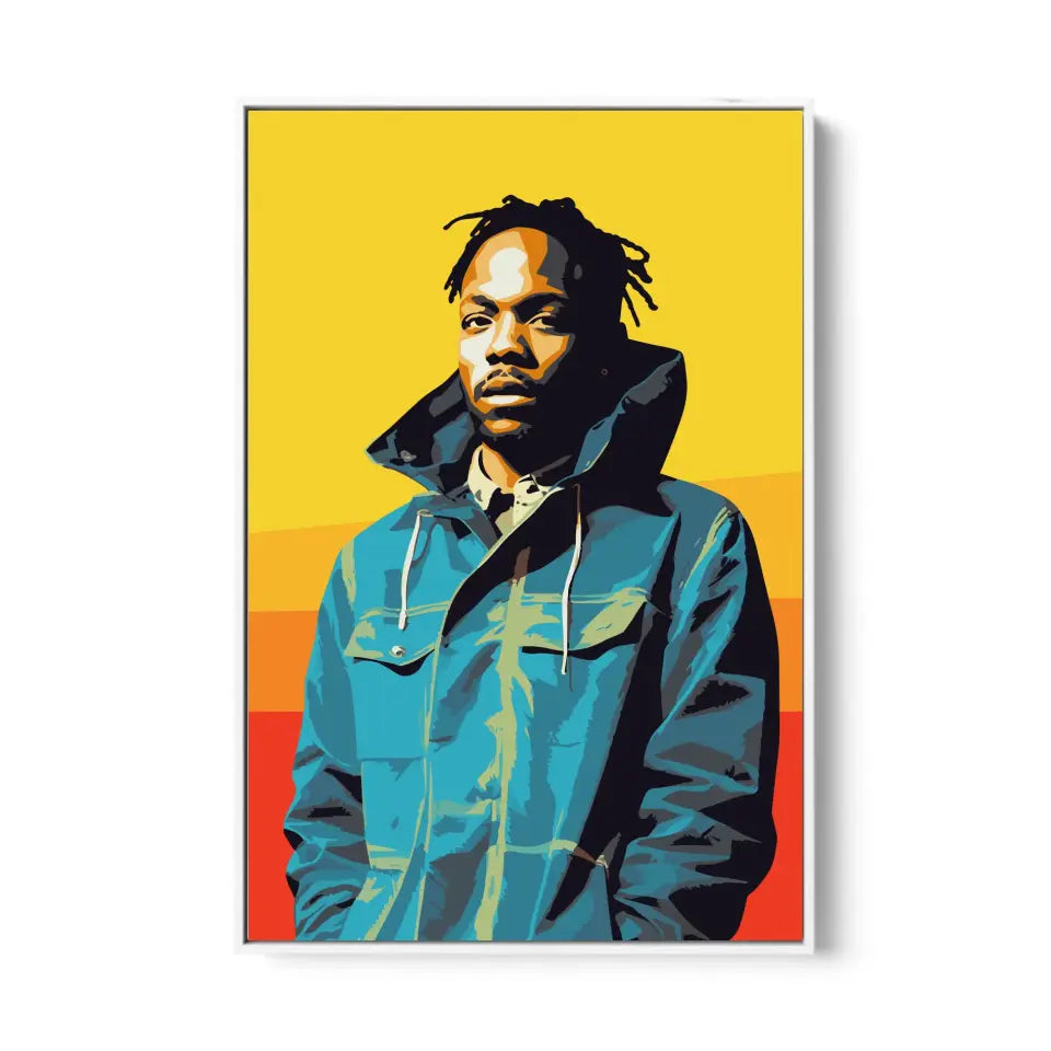 Colorful pop art of Kendrick Lamar