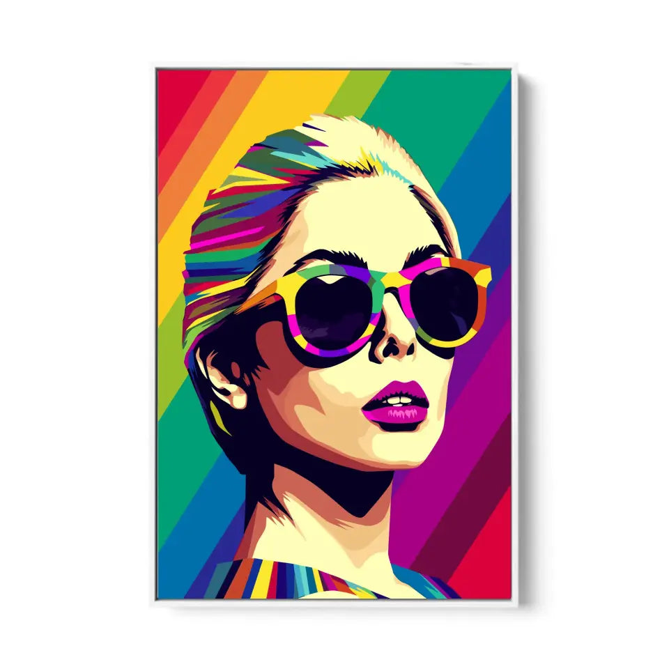 Colorful pop art of Lady Gaga