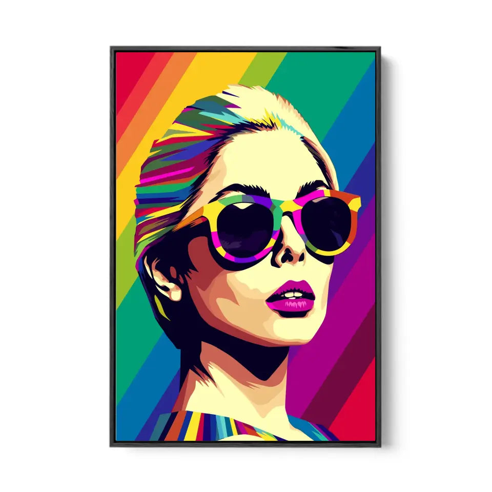 Colorful pop art of Lady Gaga