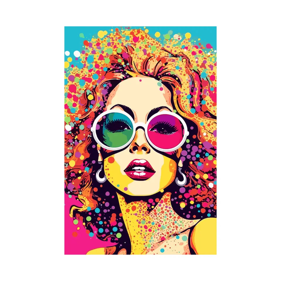 Colorful pop art of Mariah Carey