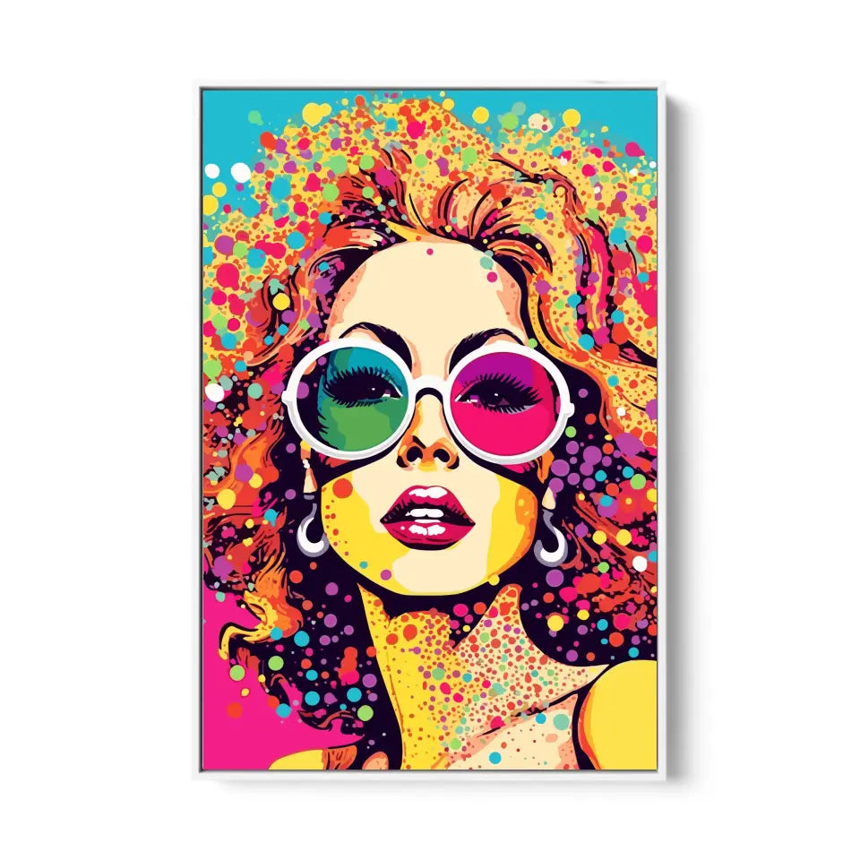 Colorful pop art of Mariah Carey