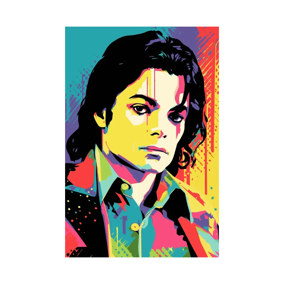 Colorful pop art of Michael Jackson