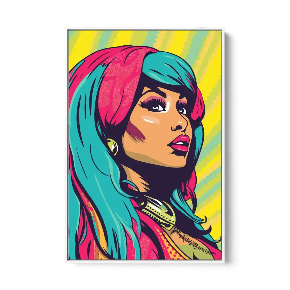 Colorful pop art of Nicki Minaj