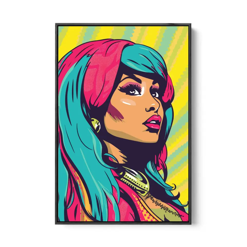 Colorful pop art of Nicki Minaj