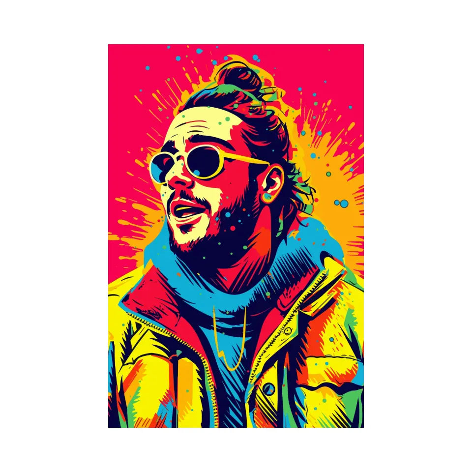 Colorful pop art of Post Malone I