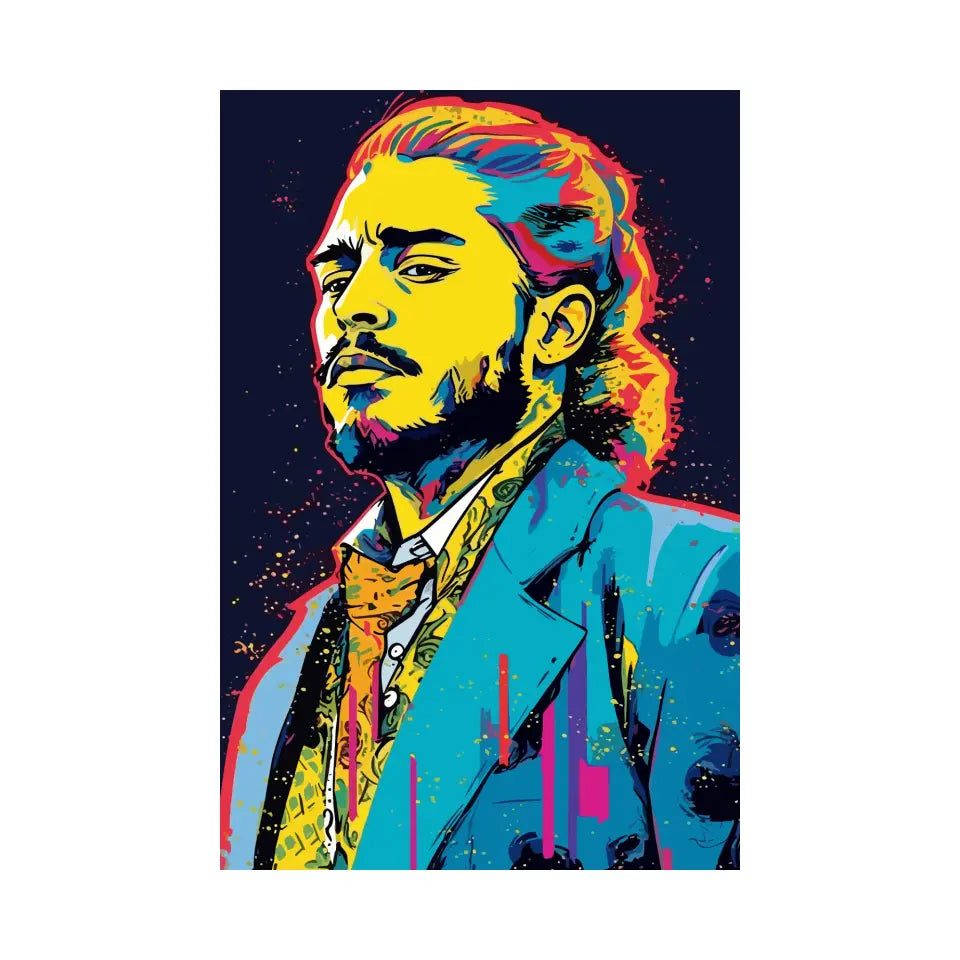 Colorful pop art of Post Malone II