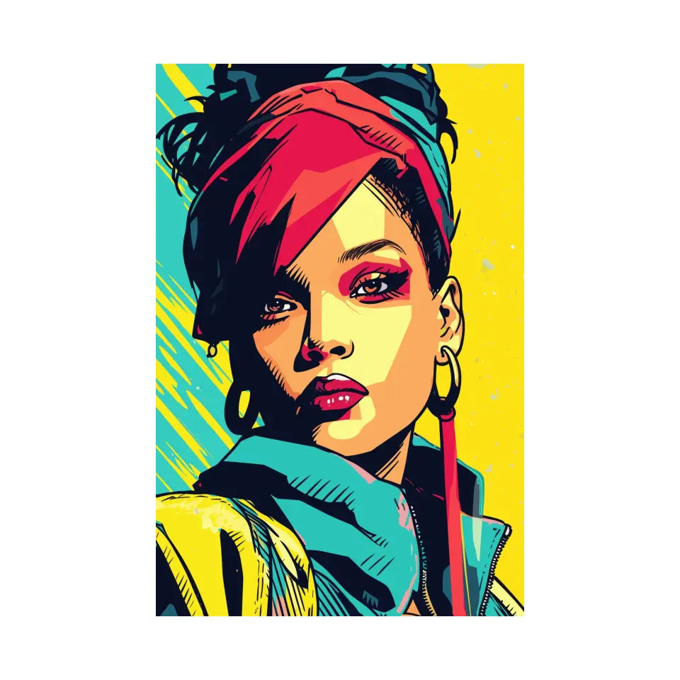 Colorful pop art of Rihanna I