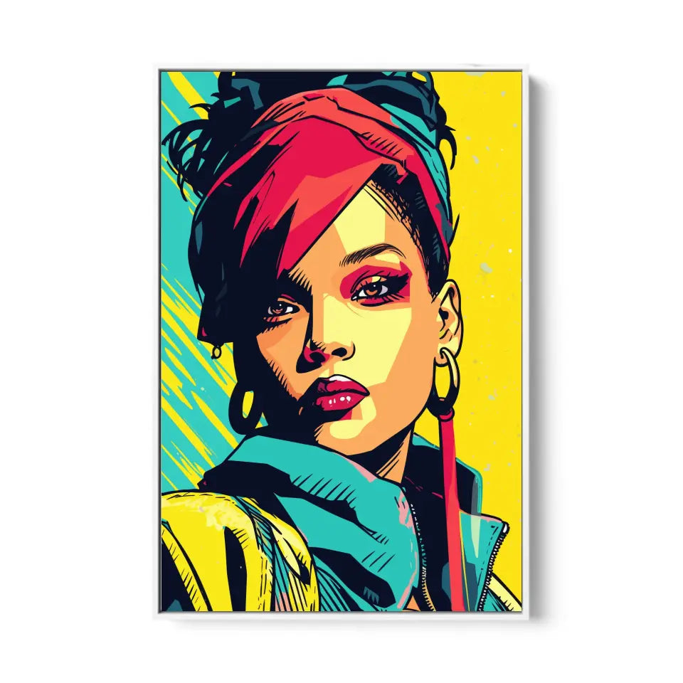 Colorful pop art of Rihanna I