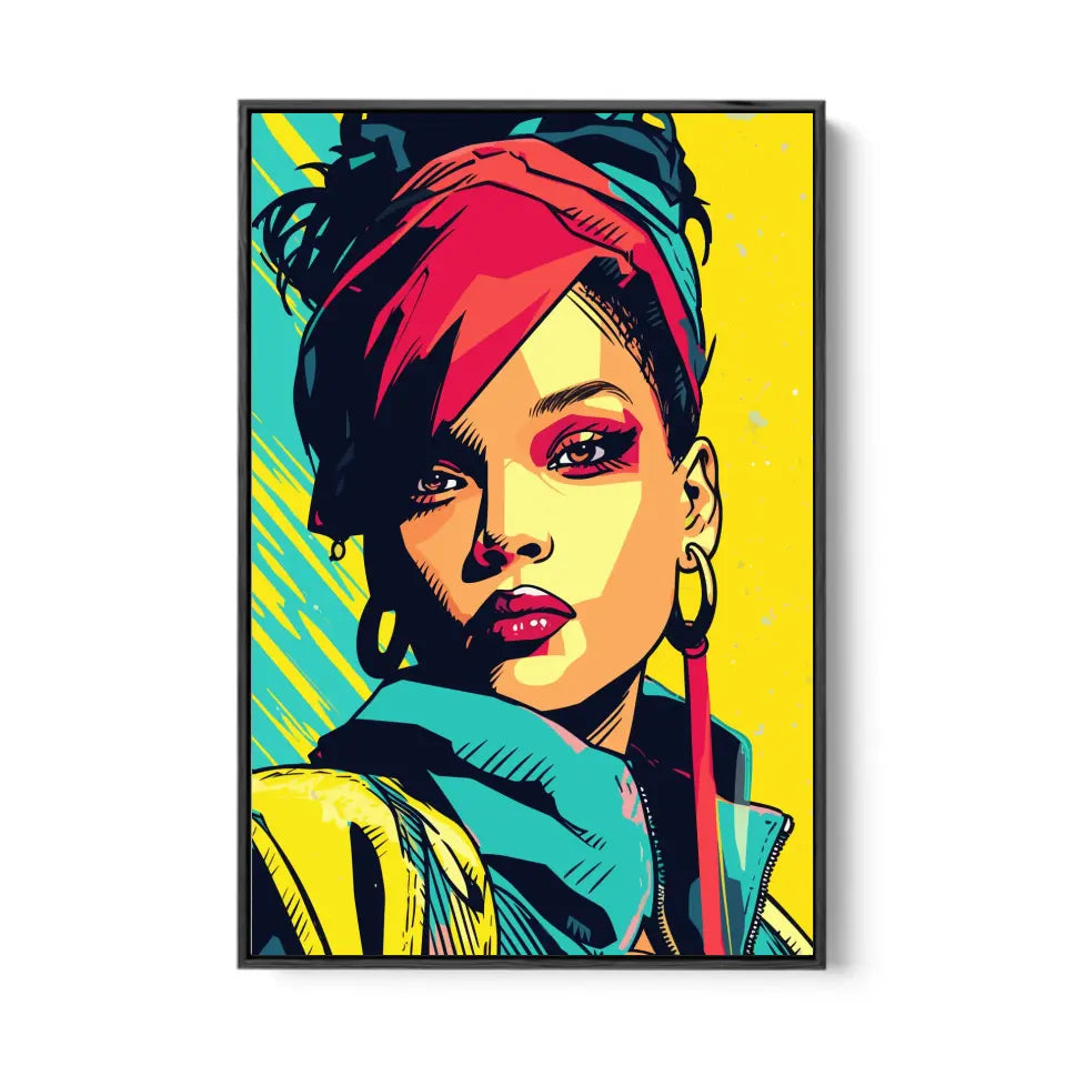 Colorful pop art of Rihanna I