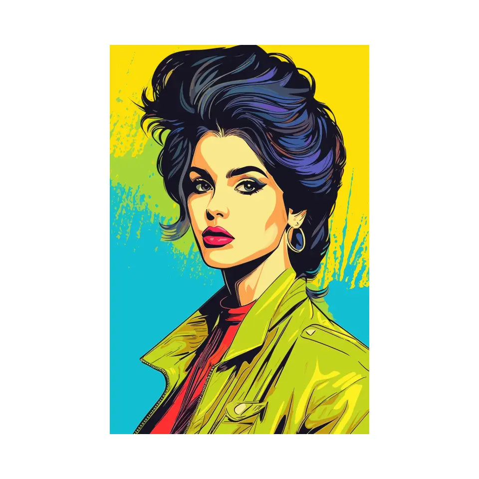 Colorful pop art of Selena Gomez