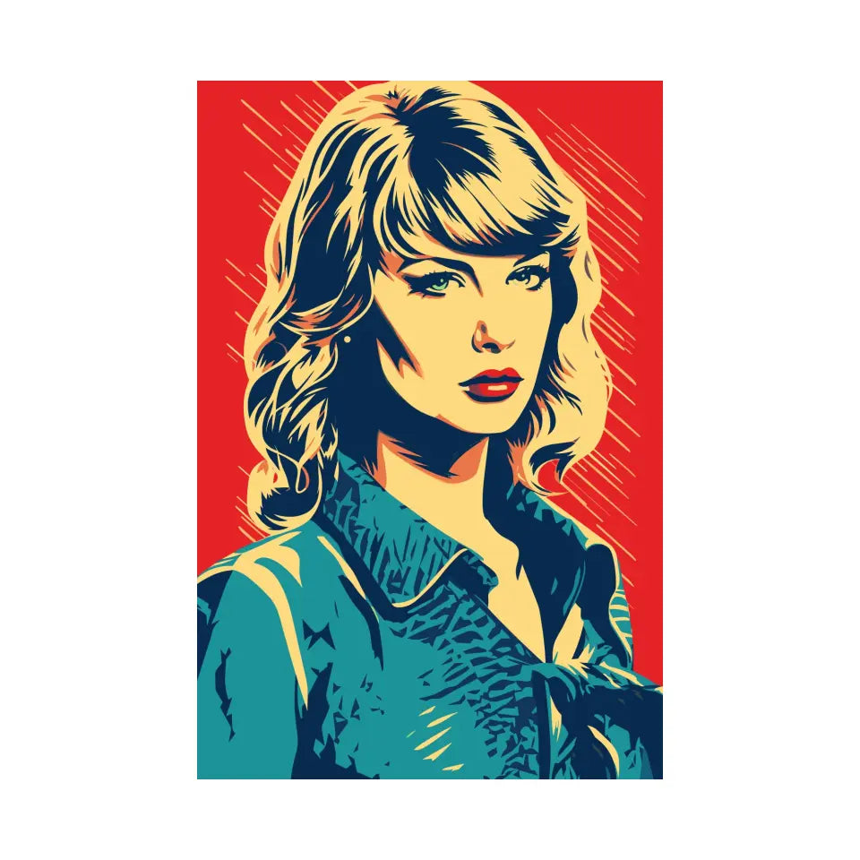 Colorful pop art of Taylor Swift