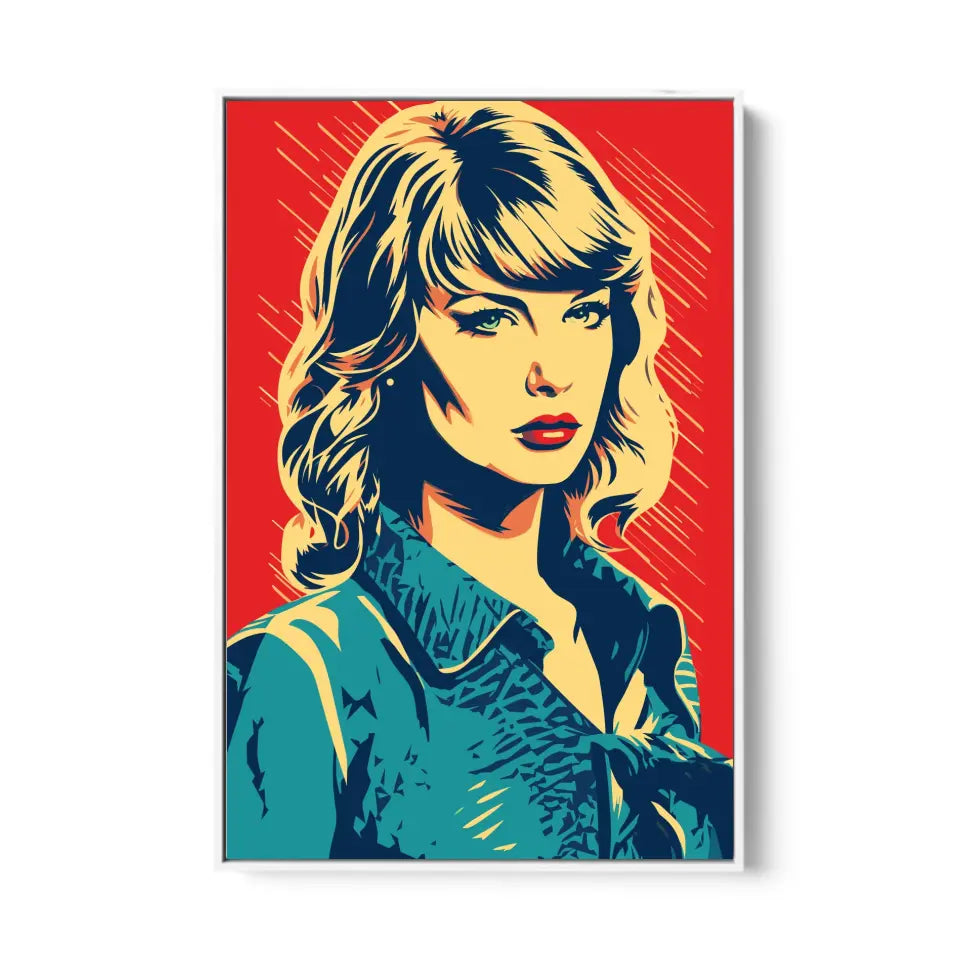 Colorful pop art of Taylor Swift