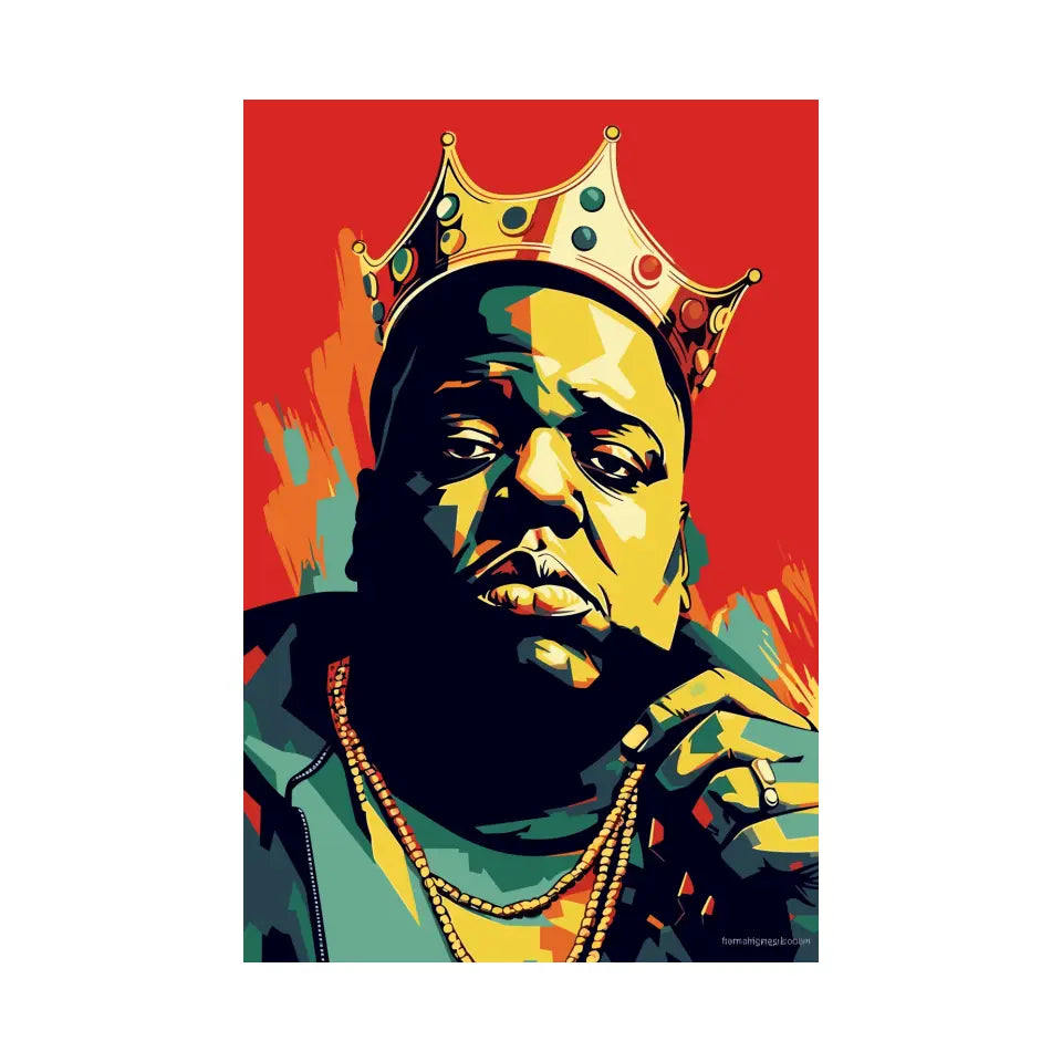 Colorful pop art of The Notorious B.I.G