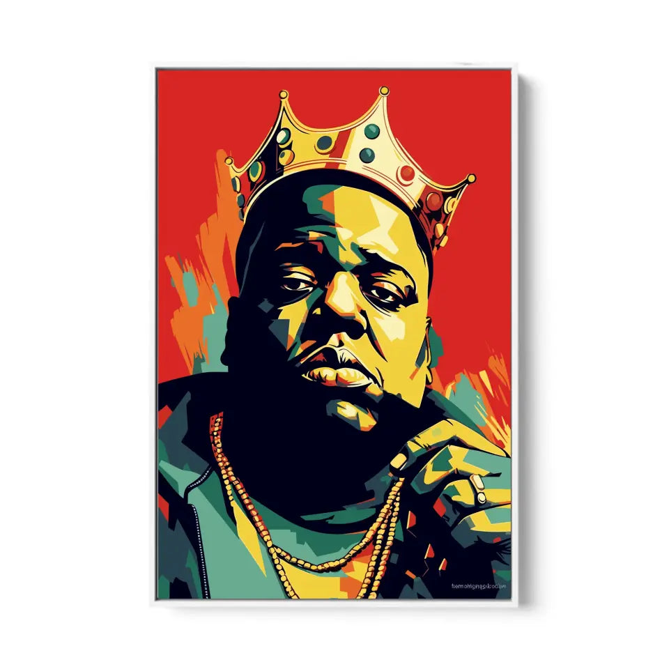 Colorful pop art of The Notorious B.I.G