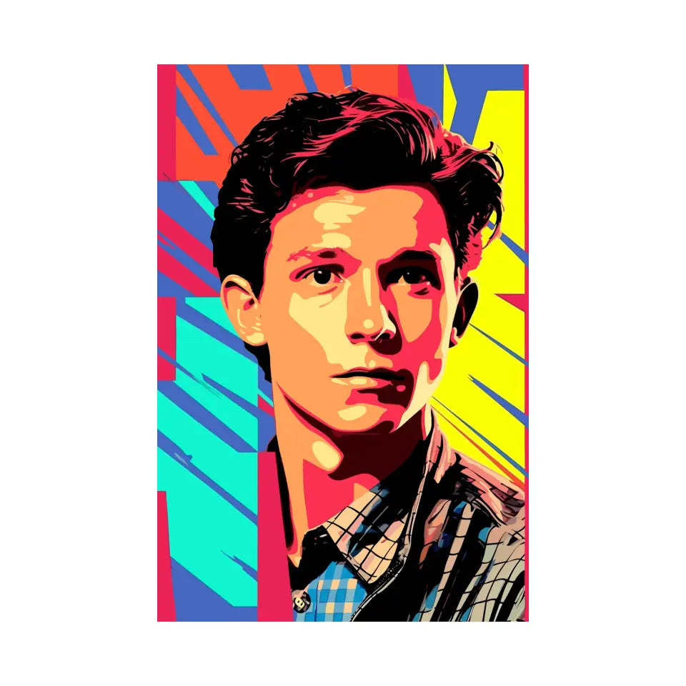 Colorful pop art of Tom Holland I