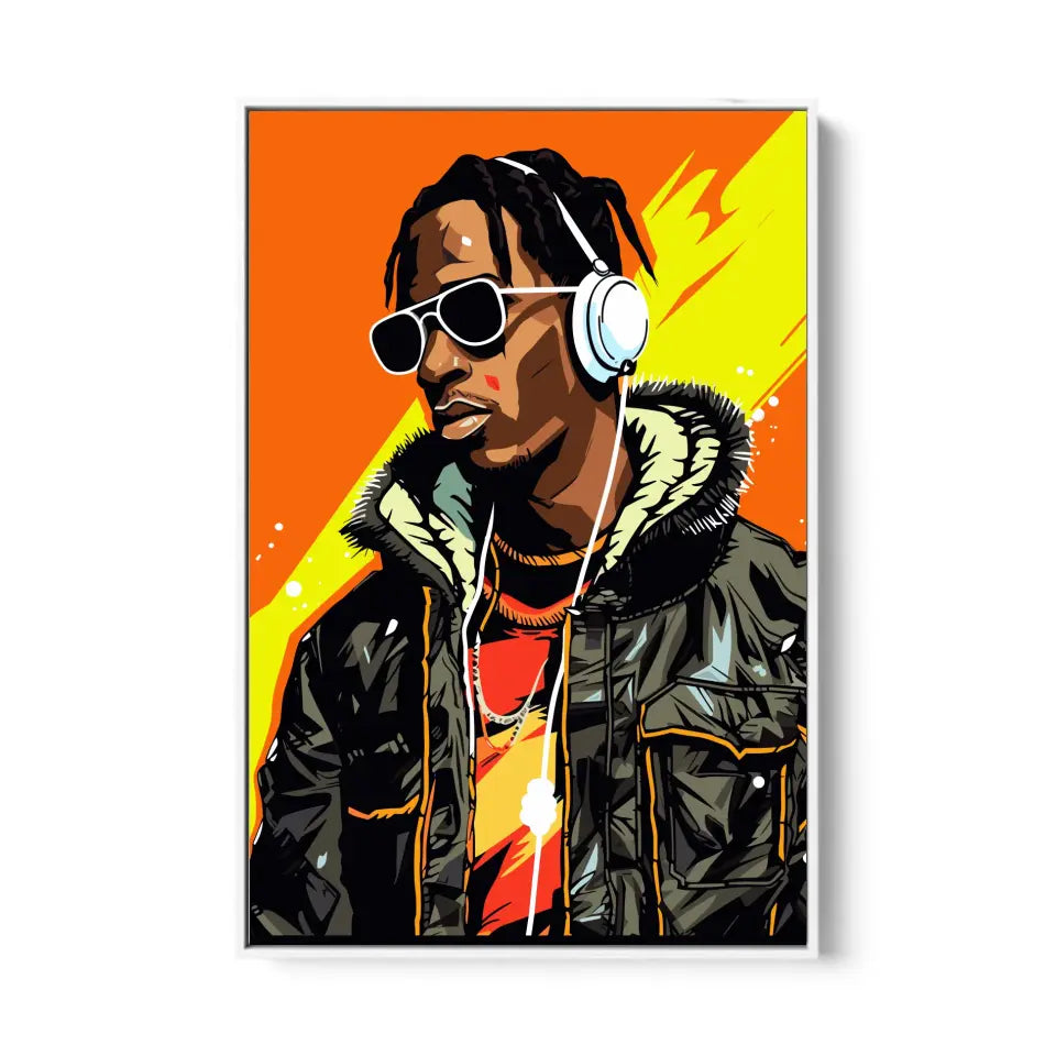 Colorful pop art of Travis Scott I