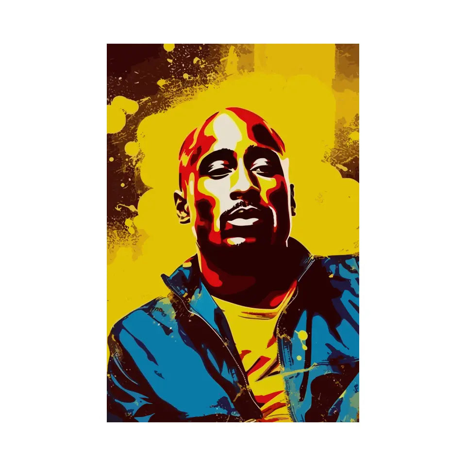 Colorful pop art of Tupac Shakur (2Pac)