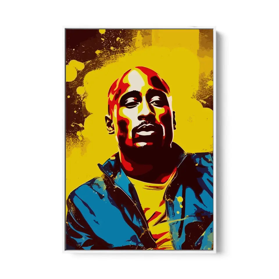 Colorful pop art of Tupac Shakur (2Pac)