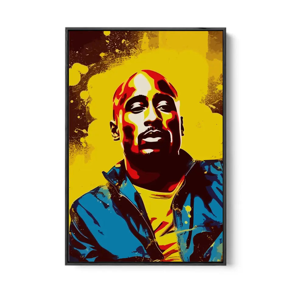 Colorful pop art of Tupac Shakur (2Pac)