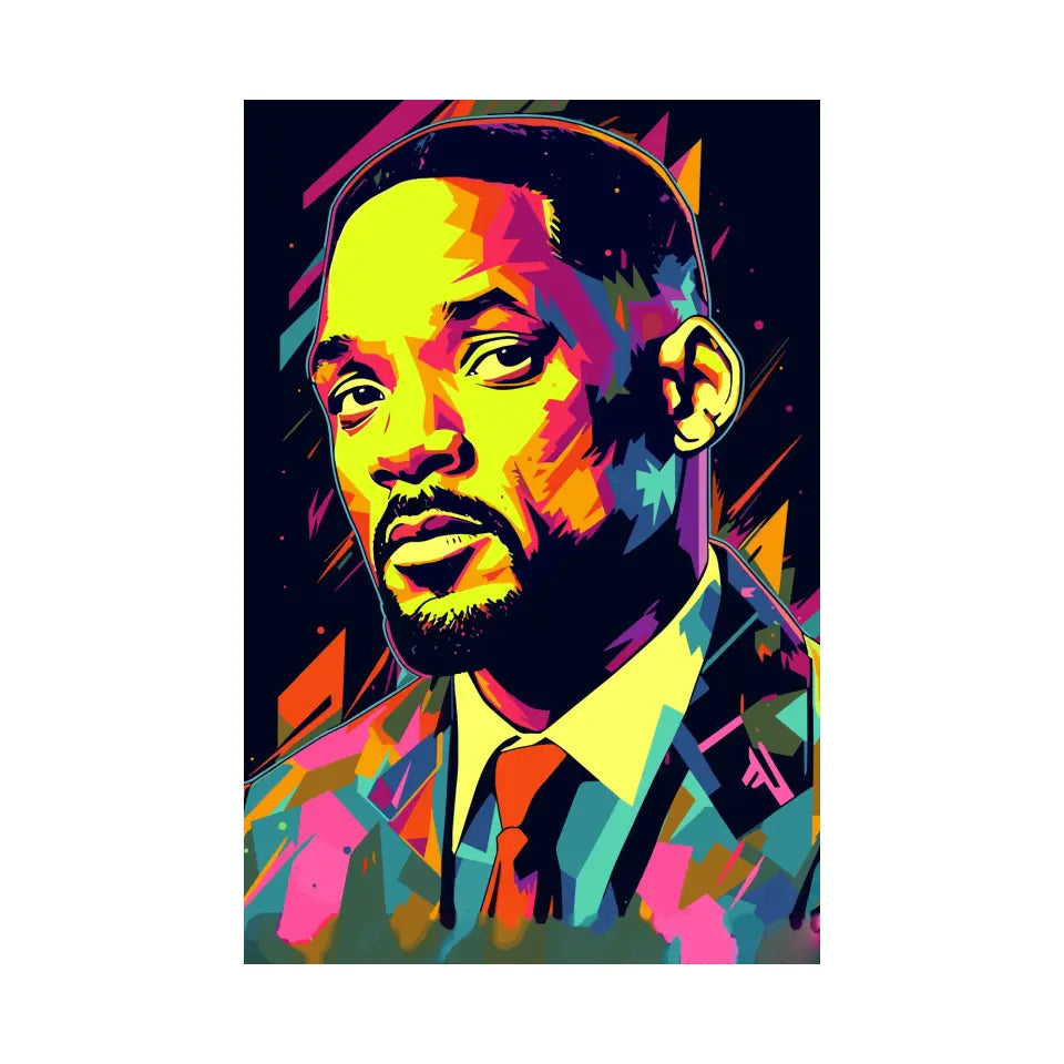 Colorful pop art of Will Smith I