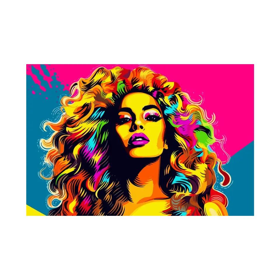 Colorful pop art of Beyoncé