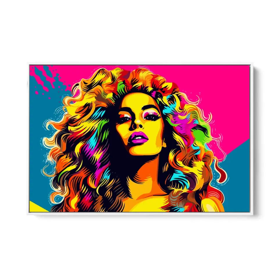 Colorful pop art of Beyoncé