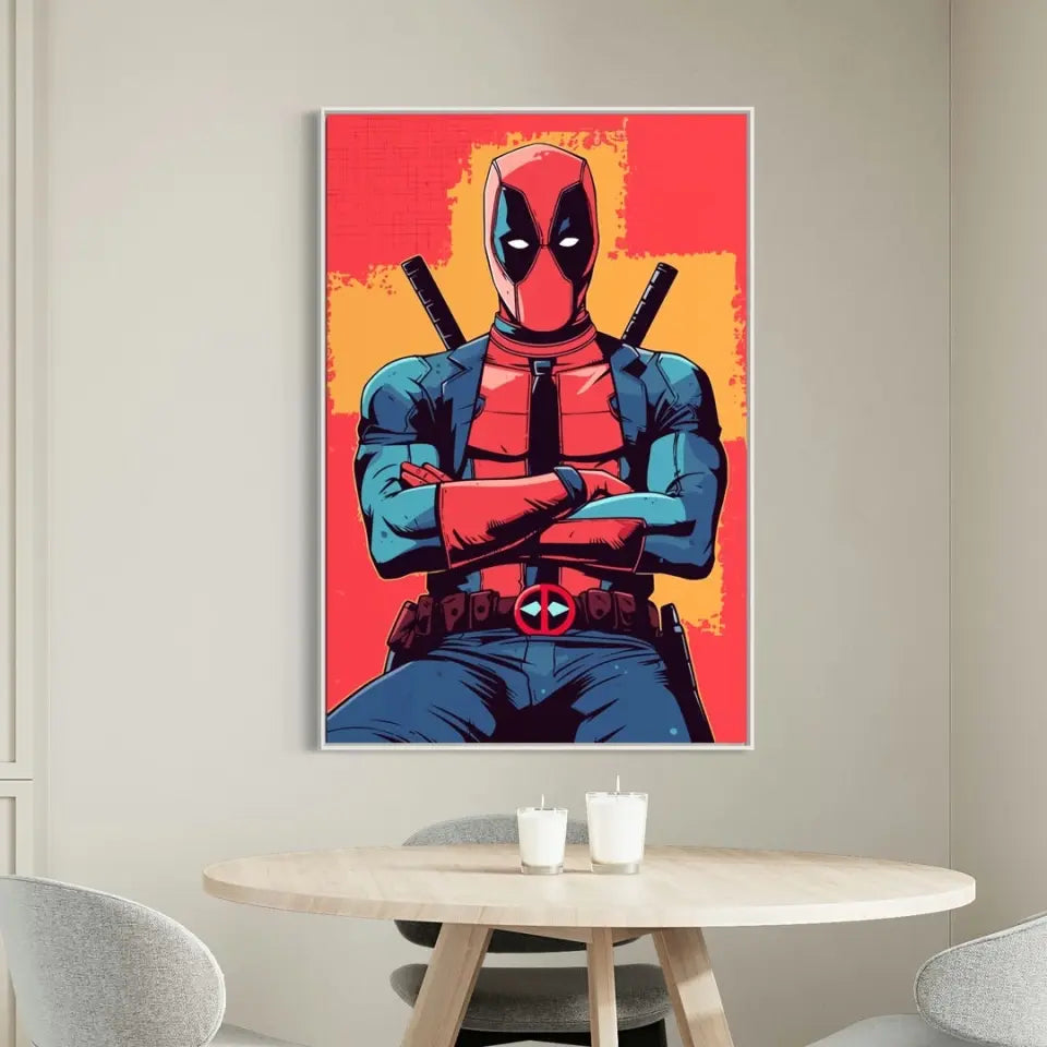 Colorful pop art of deadpool I