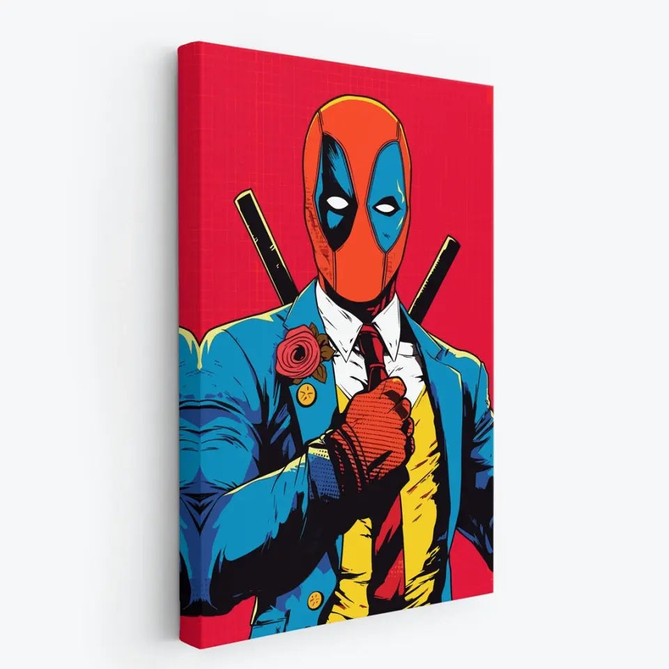 Colorful pop art of deadpool II