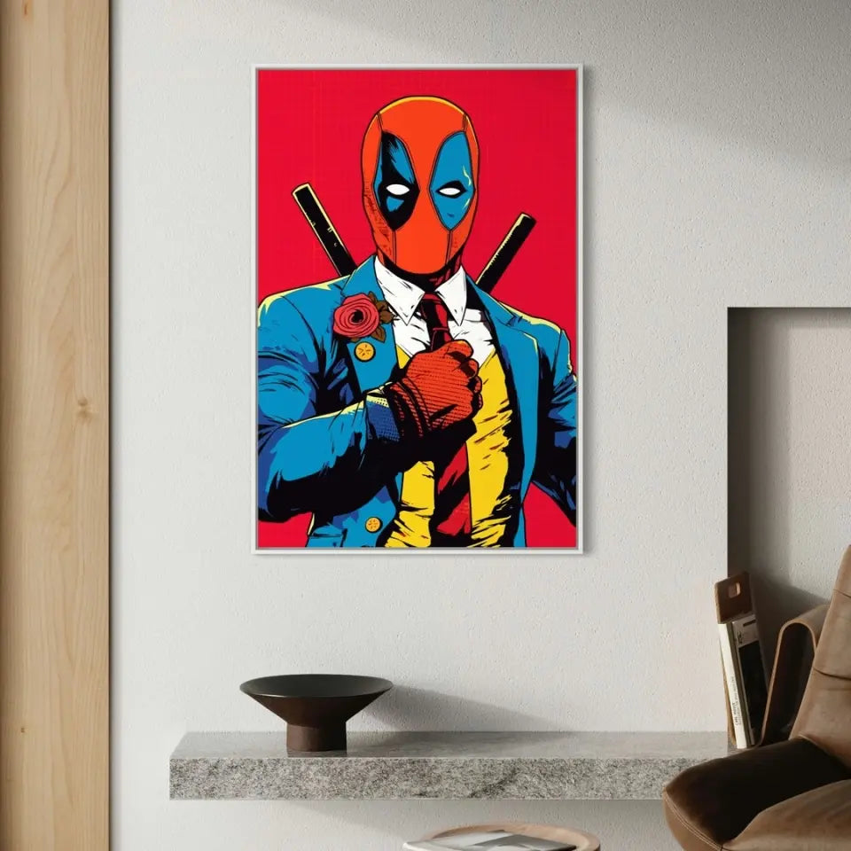 Colorful pop art of deadpool II