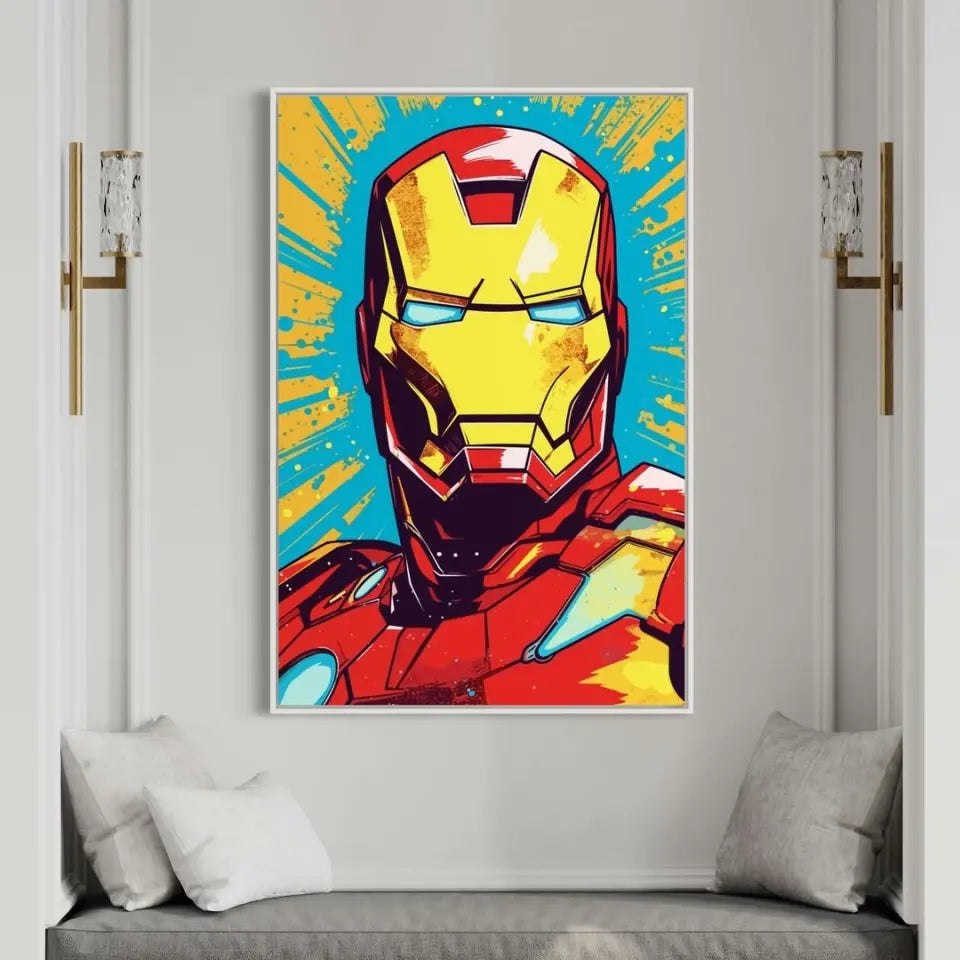 Colorful pop art of Iron man I