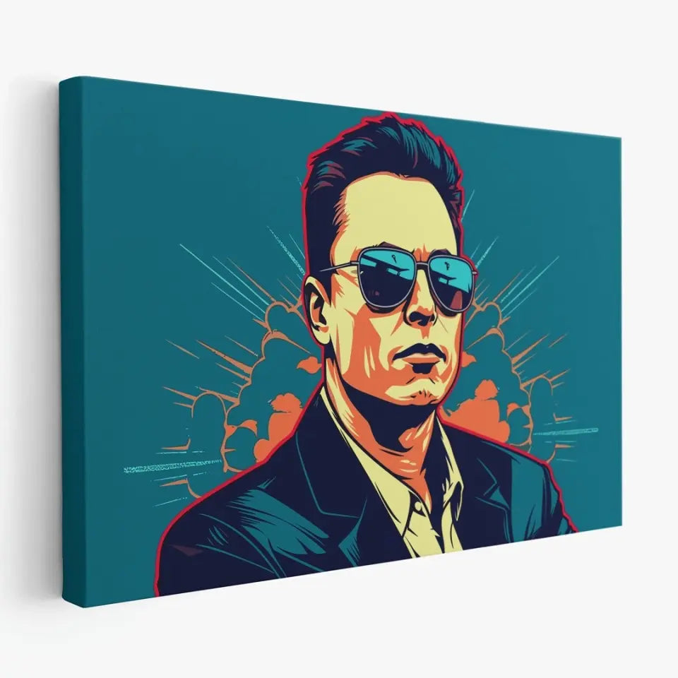Colorful pop art of Elon Musk I