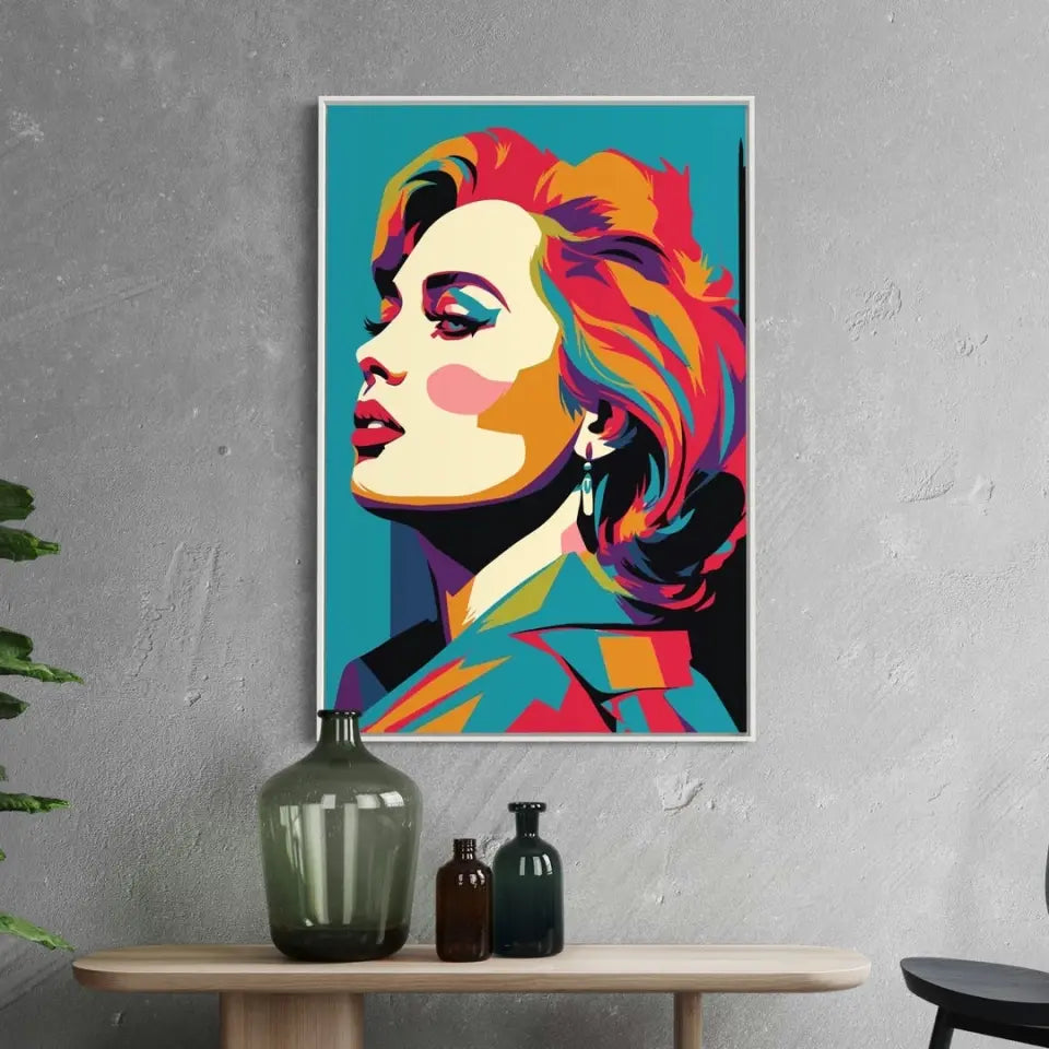 Colorful pop art of Adele