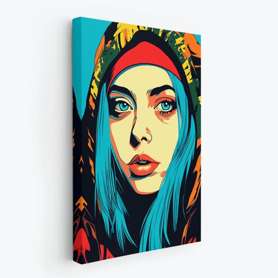 Colorful pop art of Billie Eilish II