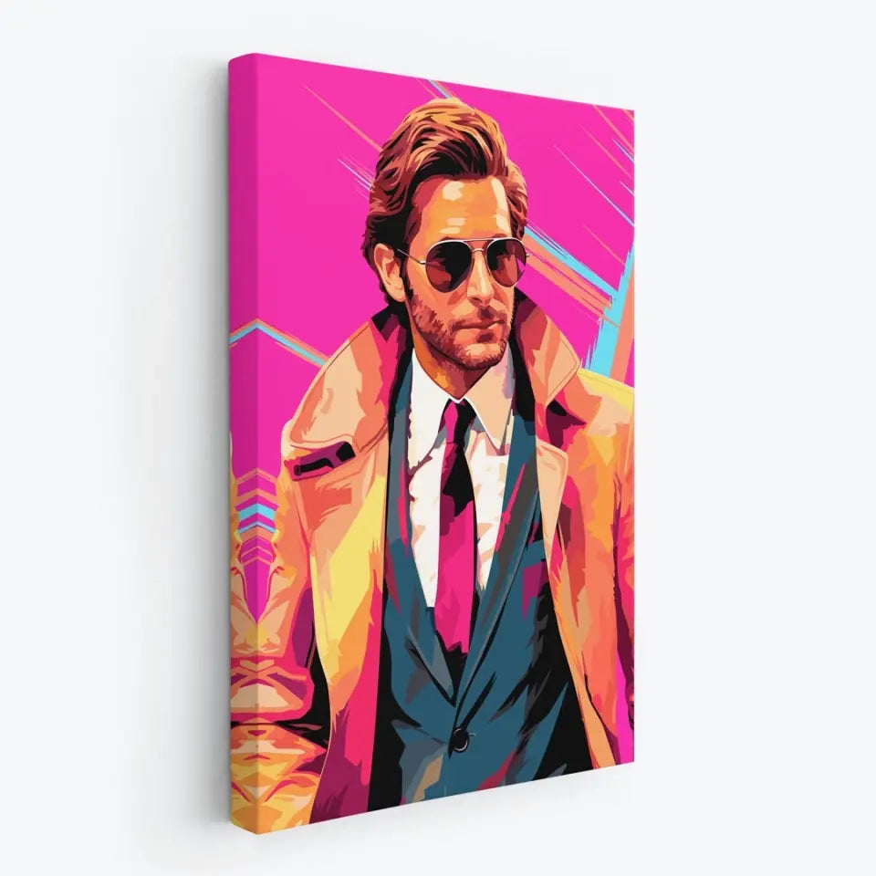 Colorful pop art of Bradley Cooper I