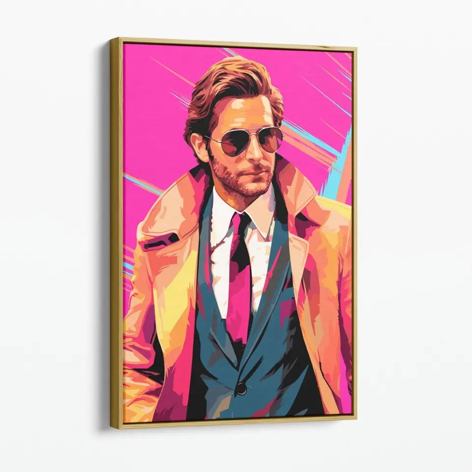 Colorful pop art of Bradley Cooper I