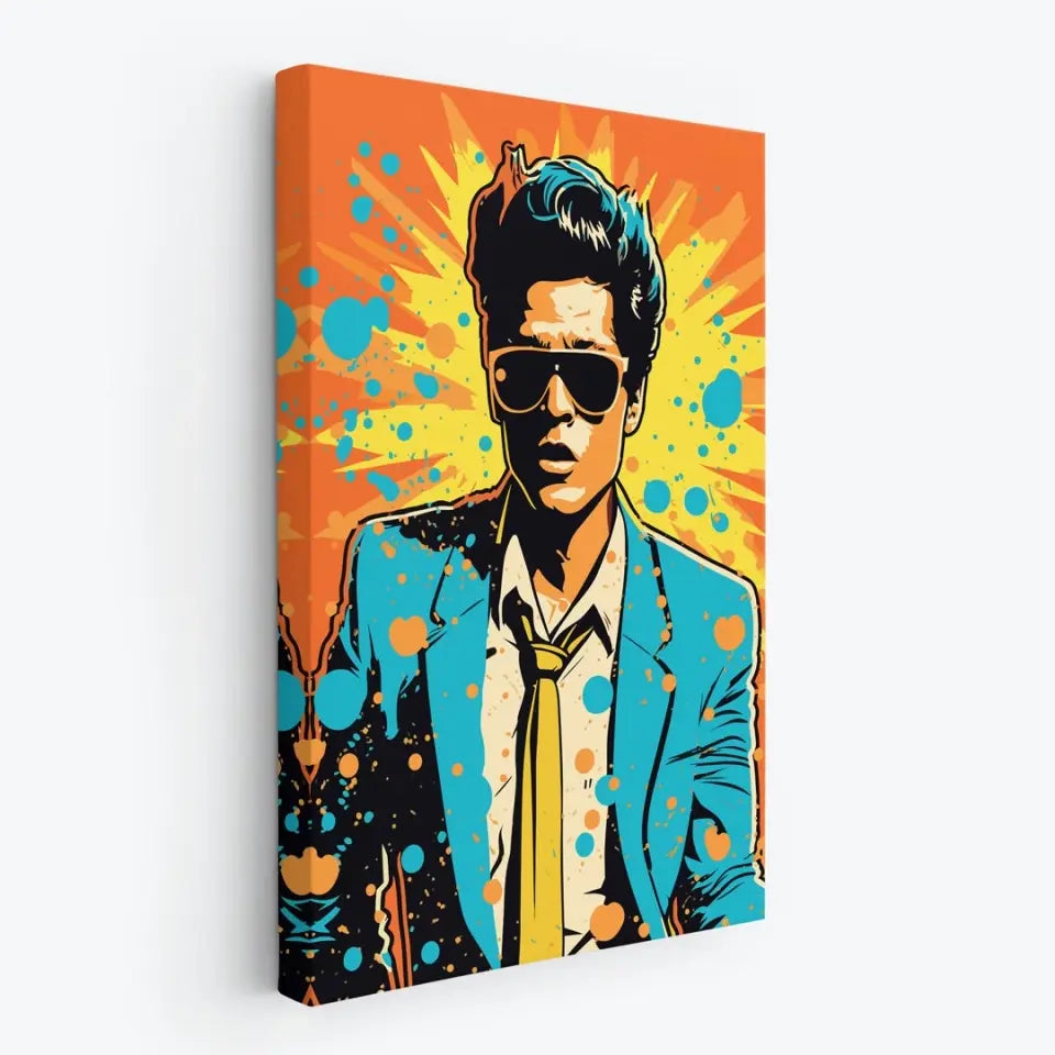 Colorful pop art of Bruno Mars I
