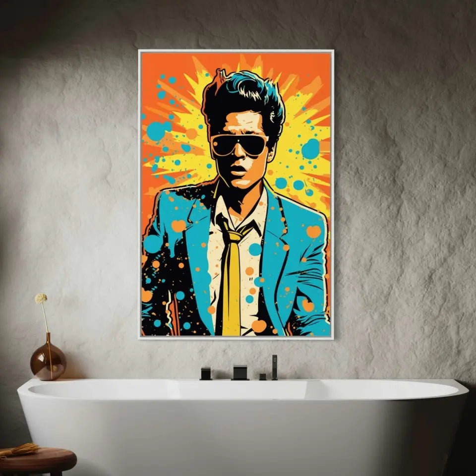 Colorful pop art of Bruno Mars I