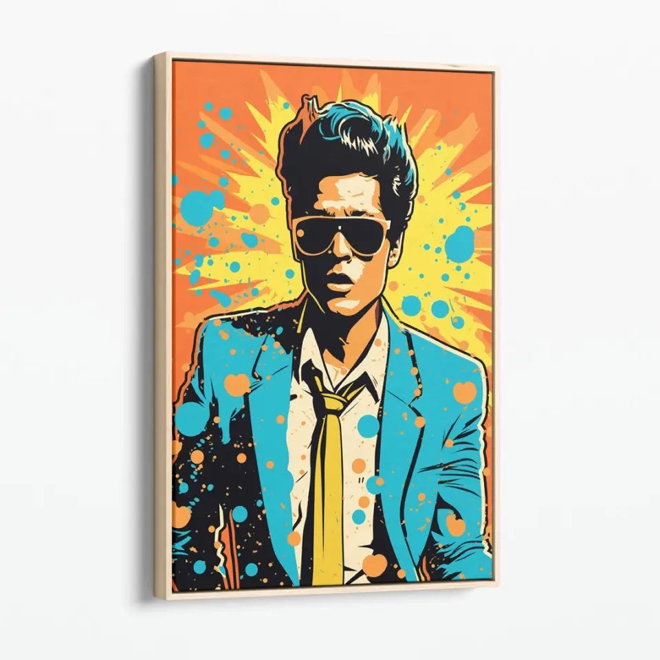 Colorful pop art of Bruno Mars I