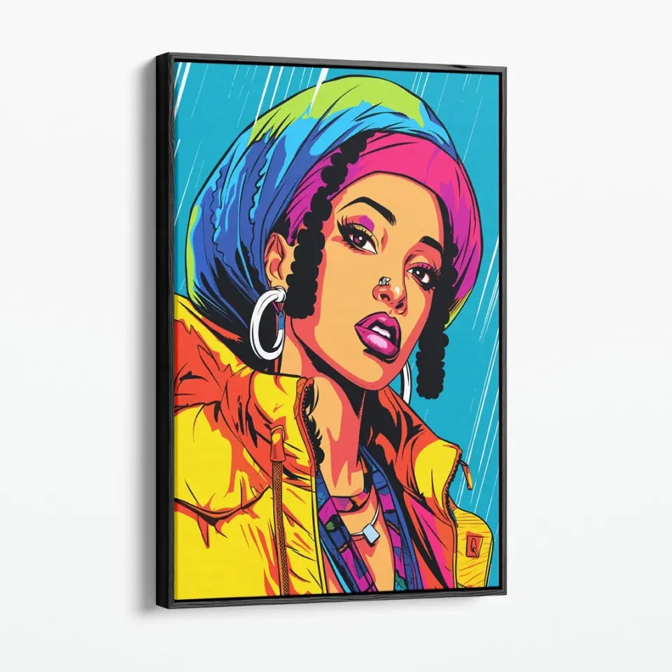 Colorful pop art of Cardi B I