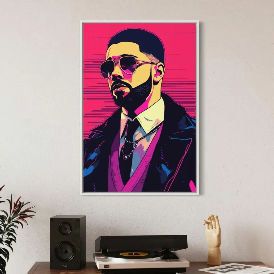 Colorful pop art of Drake